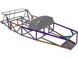 Lotus 7 Chassis 3D Model