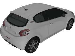 Peugeot 208 GTI (2013) 3D Model