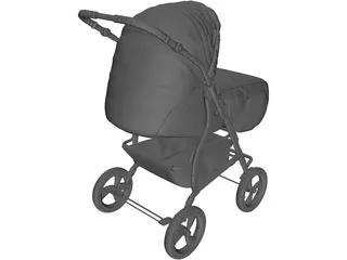 Baby Stroller 3D Model