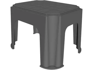 Plastic Stool 3D Model