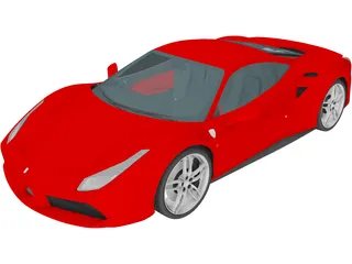 Ferrari 488 GTB (2016) 3D Model