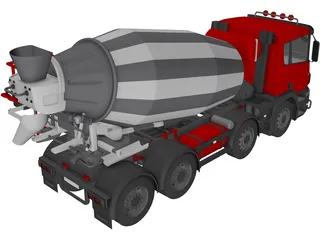 Scania Cement Truck 3D Model