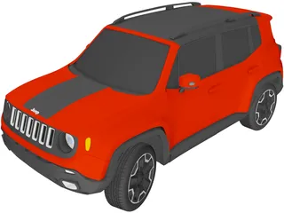 Jeep Renegade Latitude (2015) 3D Model