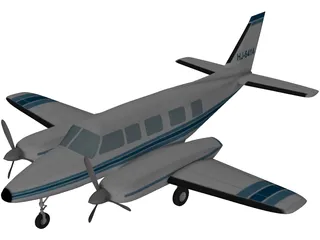 Piper PA-31 Navajo 3D Model