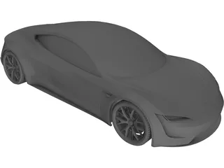 Tesla Roadster (2020) 3D Model