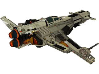 Star Conflict Spaceship Dverg 3D Model