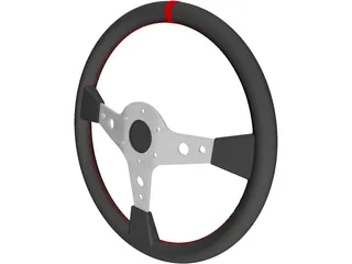 OMP Racing Steering Wheel 3D Model