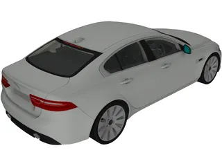 Jaguar XE (2018) 3D Model