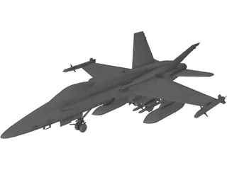 F-18 Hornet 3D Model