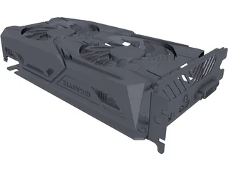 Gigabyte Nvidia GTX1050 Graphics Card 3D Model