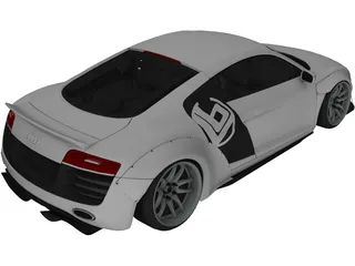 Audi R8 V10 Liberty Walk (2014) 3D Model