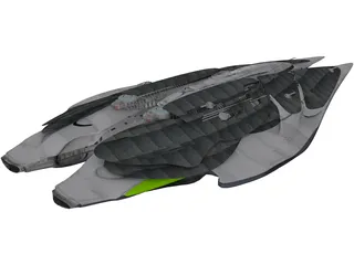 Kamerian Battle Cruiser 3D Model
