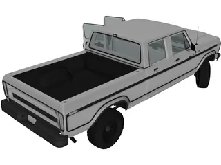 Ford F-Series Crewcab (1978) 3D Model