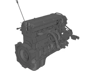 Cummins QSX15 Engine 3D Model