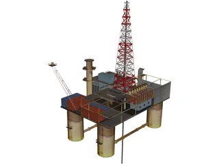 Oil Platform 3D Model