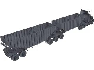 Mack Grain Truck 3D Model