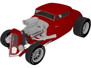 Ford Hotrod Coupe (1934) 3D Model