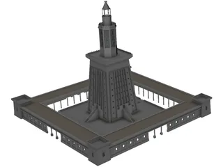 Alexandria Lighthouse 3D Model