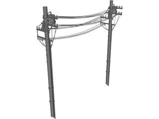 Power Line 3D Model