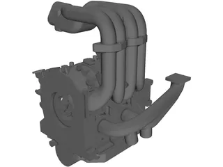 Mazda 13B Engine 3D Model