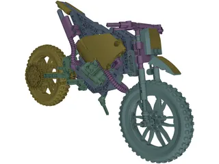 Lego Motorcycle 3D Model