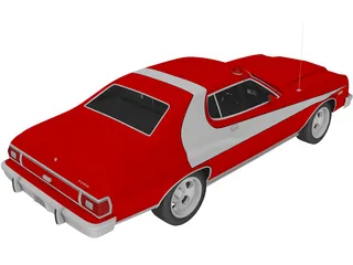 Ford Gran Torino (1975) 3D Model