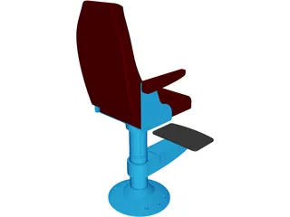 Ship Captain Chair 3D Model