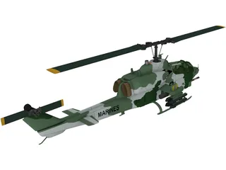 Bell AH-1W Super Cobra 3D Model