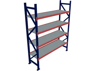 Industrial Shelf 3D Model