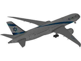 Boeing 787-9 Dreamliner El Al 3D Model