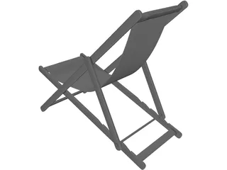 Deck Chair Beach 3D Model