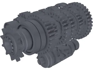 Honda CBR600RR Stock Gearbox 3D Model