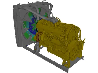 Caterpillar C27 Engine 3D Model