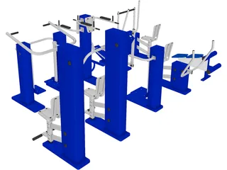 Gym Equipment 3D Model