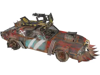 Zombie Car 3D Model