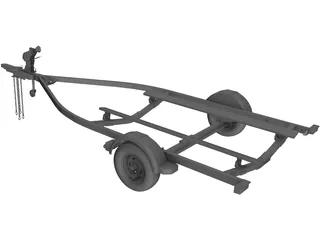 Boat Trailer 3D Model