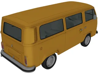 Volkswagen Transporter T2 (1972) 3D Model