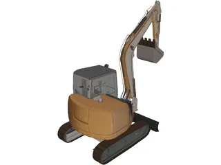 CASE CX80C Midi Excavator 3D Model