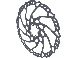 Shimano RT66 203mm Brake Rotor 3D Model