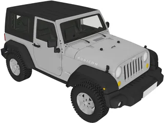 Jeep Wrangler Rubicon (2013) 3D Model