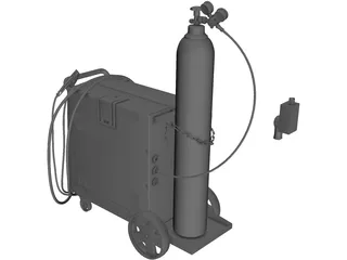 MillerMatic 210 Mig Welder 3D Model