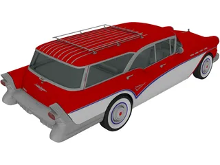 Buick Century Caballero Wagon (1957) 3D Model