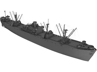 USS John W. Brown Liberty 3D Model