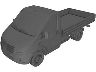 GAZelle NEXT Flatbed 3D Model