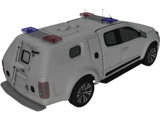 Holden Colorado SpaceCab Divisional Van (2018) 3D Model