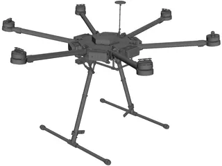 UAV Copter M600 3D Model