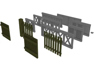 Fences Collection 3D Model