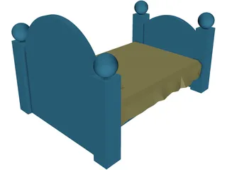 Bed for Teddy Bear 3D Model