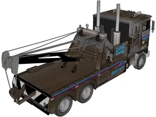 Kenworth K-100 Wrecker 3D Model