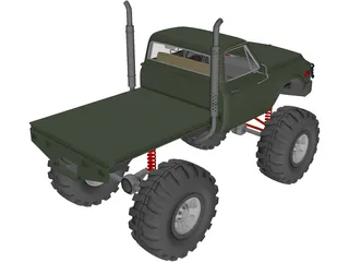 Chevrolet 4x4 Green Machine Pickup (1960) 3D Model